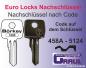 Preview: Nachschlüssel Euro Locks EU-4 Code 458A - 5124A