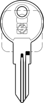 Nachschlüssel BMB-2 für Möbelzylinder Code A401 - A600