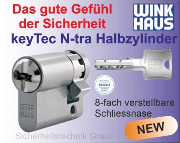 Halbzylinder keyTec N-tra mit Sicherungskarte