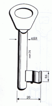 Zimmertür-Schlüssel,Buntbart, Universal, Börkey 946 - Nrn. 1 bis 140
