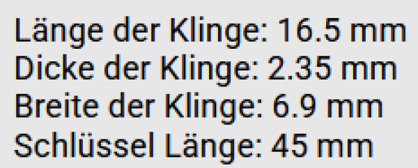 Nachschlüssel CES für Kleinzylinder