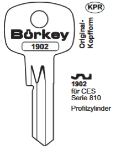 Nachschlüssel CES Standardzylinder 810