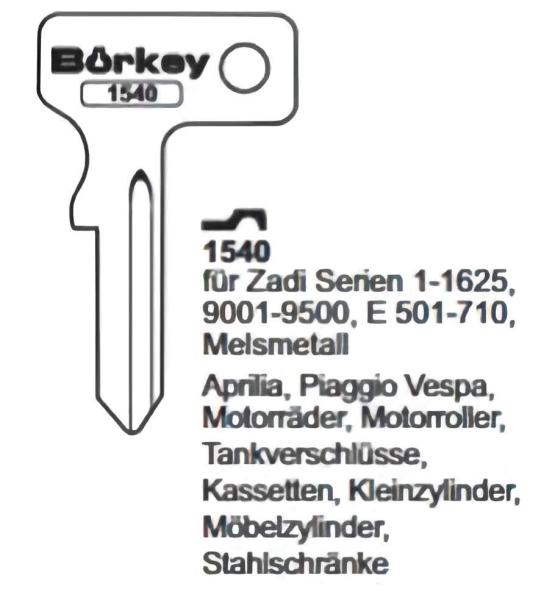 Nachschlüssel Aprilia, Piaggio Vespa, KTM, Motorräder, Motorroller, Tankverschlüsse