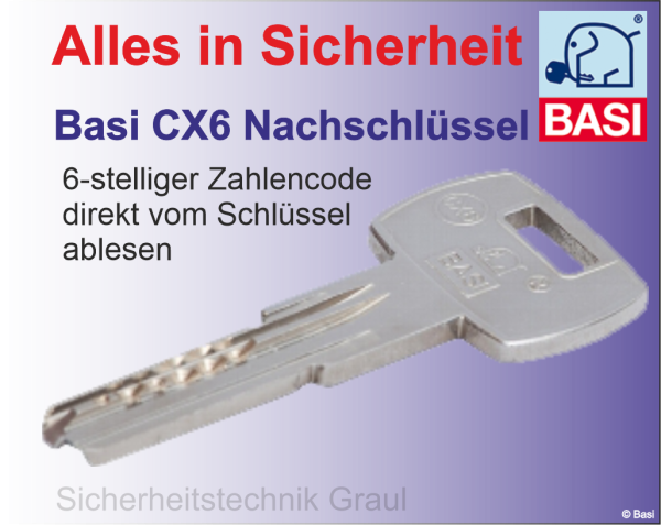 Basi CX6 Ersatzschlüssel