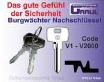 BUR-23D,Burg Wächter Hebelzylinder Z85/Z86 Nachschlüssel nach Code