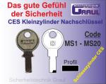 Nachschlüssel CES für Kleinzylinder